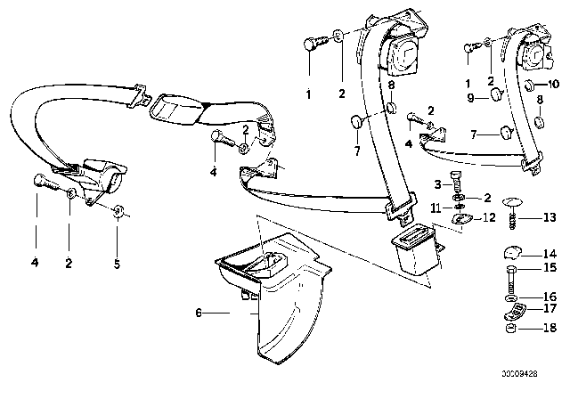 1994 BMW 530i Covering Right Diagram for 72111944498