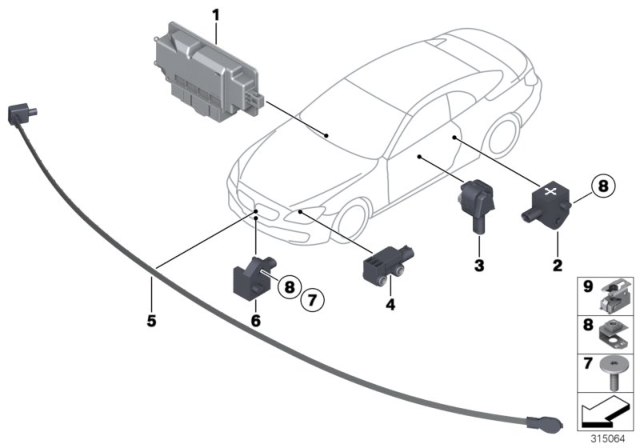 2019 BMW M6 Electric Parts, Airbag Diagram