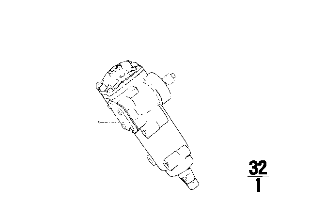 1972 BMW 2002tii Exchange-Steering Box Diagram for 32112670002