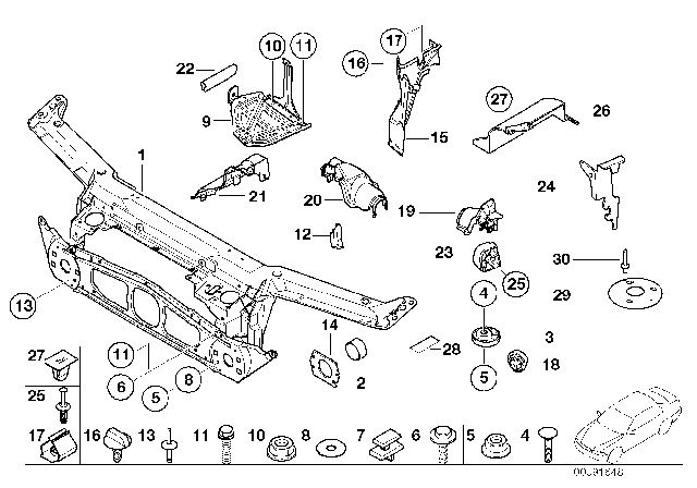 2001 BMW 330xi Spacer Plate Diagram for 51718245775