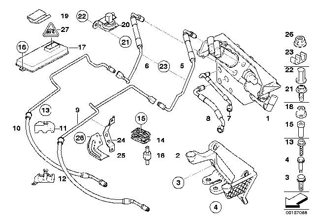 2006 BMW 530i Valve Block And Add-On Parts / Dyn.Drive Diagram