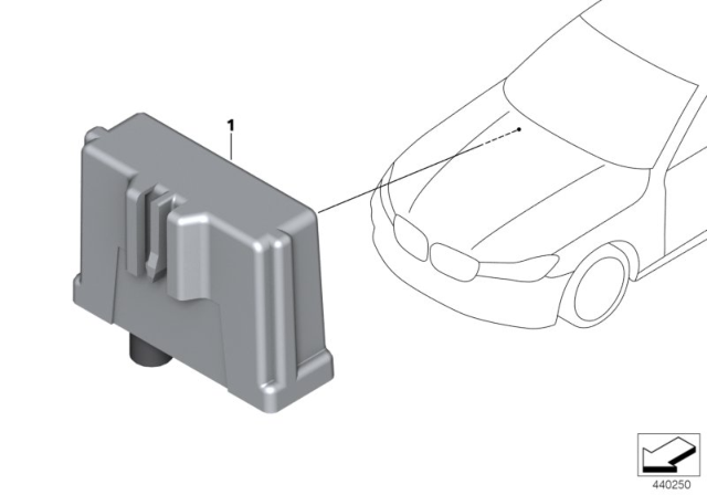 2019 BMW 740i Sedan(G12) Control Unit, Near Field Commun. NFC Diagram