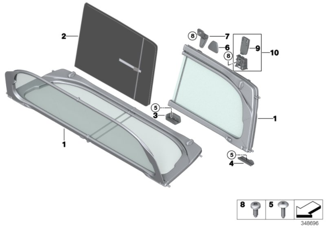 2017 BMW 440i Window Deflector Diagram for 54347468159