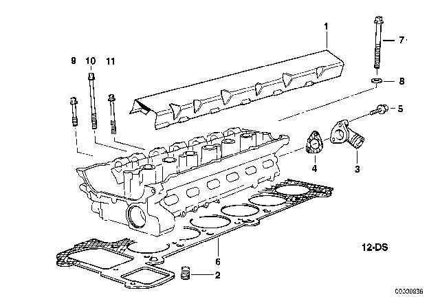 1995 BMW 320i Cylinder Head & Attached Parts Diagram 2
