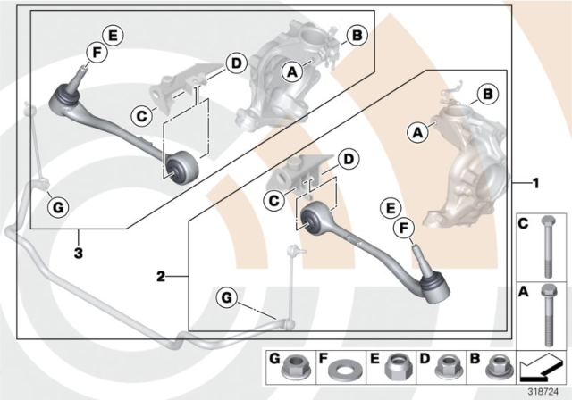 2000 BMW M5 Service Kit Control Arm / Value Line Diagram