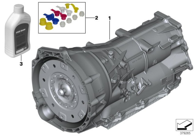 2020 BMW M240i xDrive Automatic Transmission GA8HP50X - All-Wheel Drive Diagram