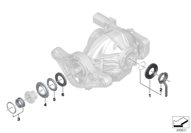 2020 BMW M8 Coupe(F92) Rear-Axle-Drive Diagram 2