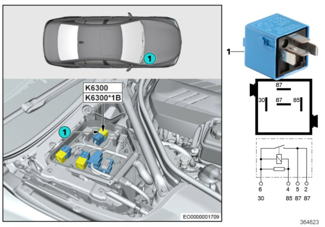 2018 BMW M6 Relay, Load Removal, Ignition / Inject. Diagram