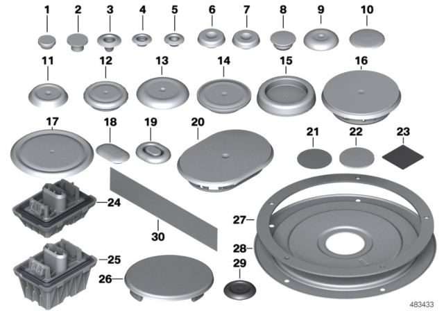 2014 BMW 750i Sealing Cap/Plug Diagram