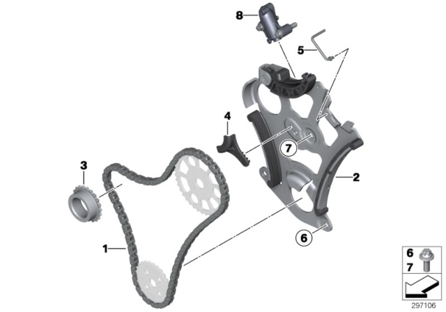2013 BMW X6 Lubrication System / Oil Pump Drive Diagram