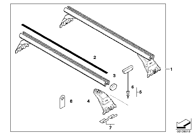 1997 BMW M3 Roof Rack Diagram