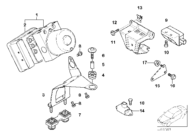 2001 BMW 330Ci Control Unit Dsc Repair Kit Diagram for 34516756293