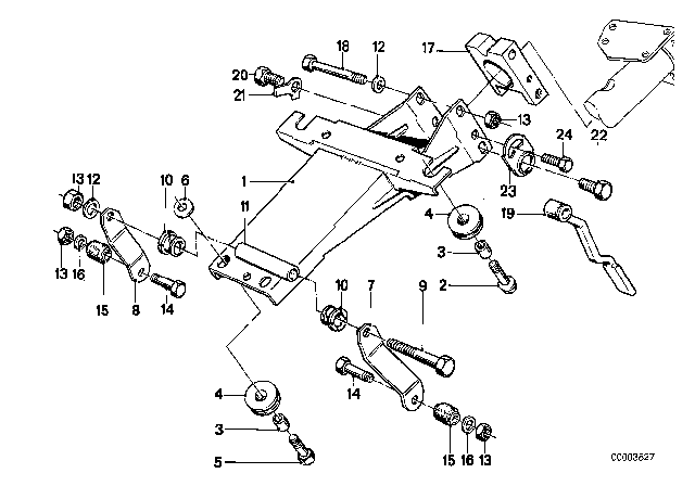 1982 BMW 633CSi Steering Column - Bearing Support / Single Part Diagram 2