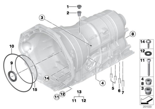2009 BMW 650i Housing With Mounting Parts (GA6HP26Z) Diagram