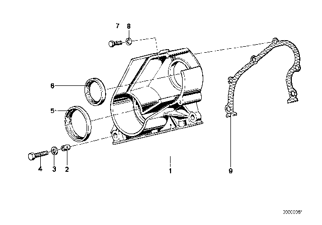 1982 BMW 528e Wheel Casing Diagram 1