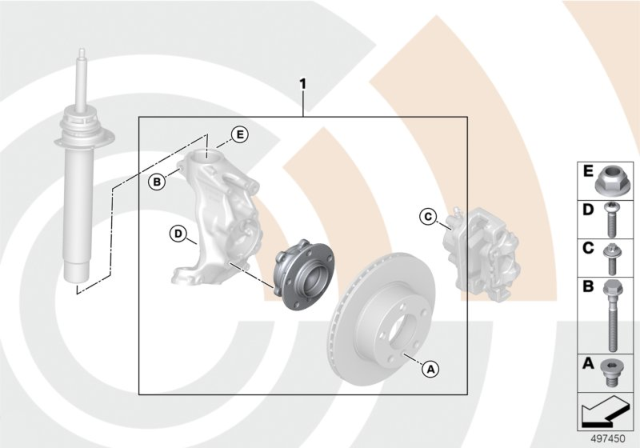 2015 BMW X6 Repair Kit, Wheel Bearing, Front Diagram