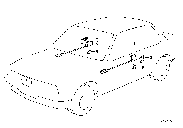 1982 BMW 633CSi Central Locking System Diagram 4