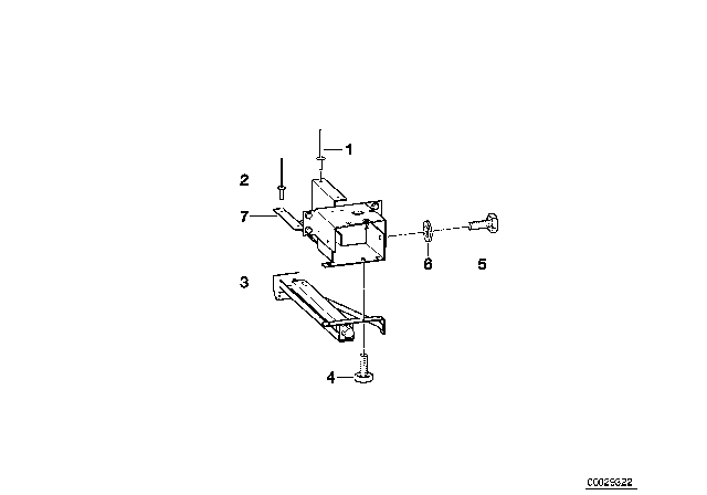 1995 BMW 530i Trailer, Individual Parts, Rear Support Diagram