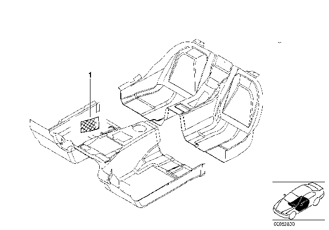 1999 BMW 323is Retrofit, Floor Net Diagram