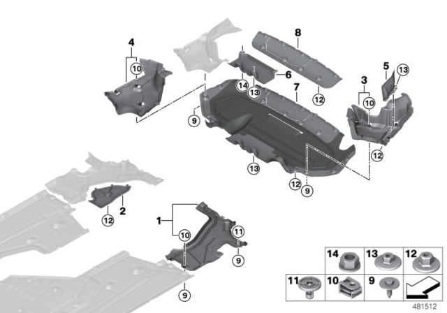 2020 BMW M8 UNDERSHIELD FOR TANK, RIGHT Diagram for 51758060104