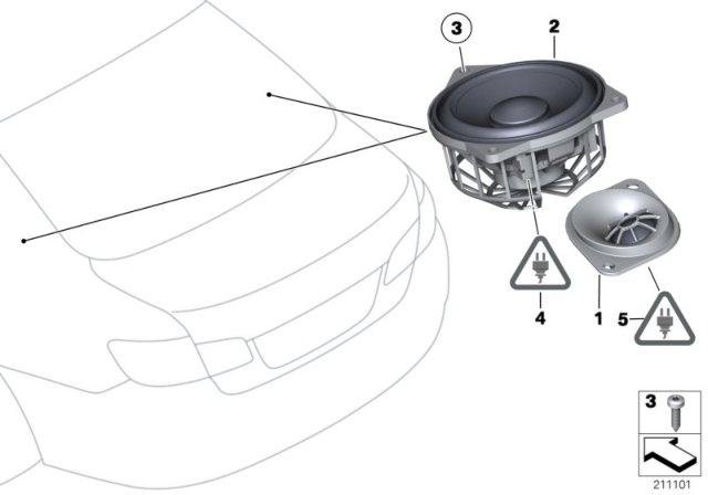 2015 BMW 535i Single Parts For HIFI System Diagram 2