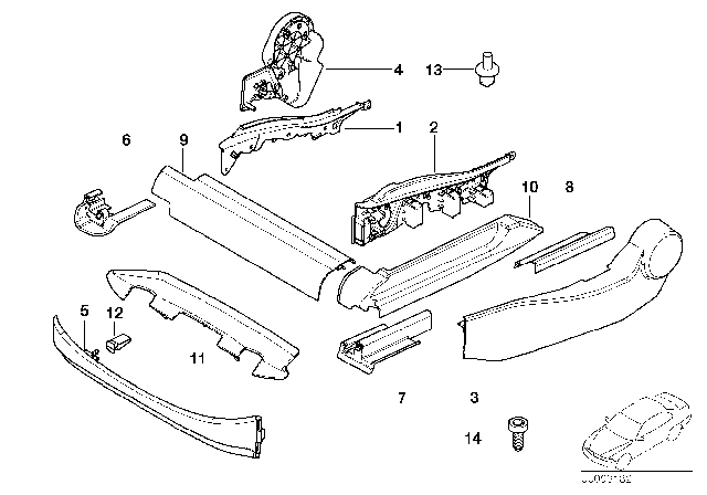 2006 BMW 760Li Covering Rear Right Diagram for 52107015620