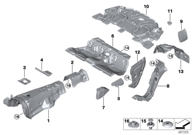 2020 BMW M8 SOUND INSULATING FRONT TRUNK Diagram for 51487458788