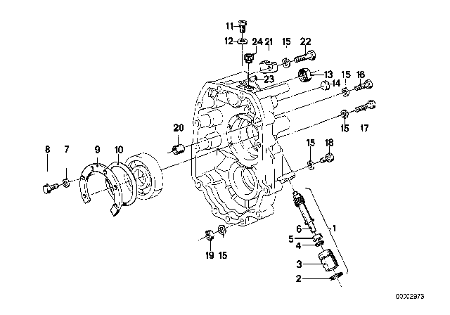 1986 BMW 735i Speedometer Drive Diagram for 23211207772