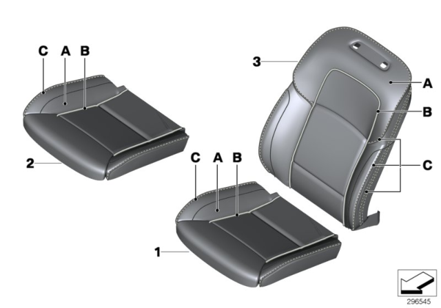 2016 BMW 528i Individual Cover, Leather Comfort Seat Diagram