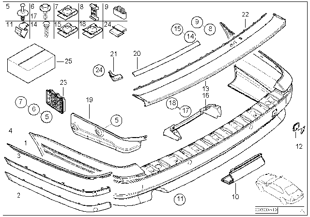 1999 BMW 528i Trim Panel, Rear Diagram 2