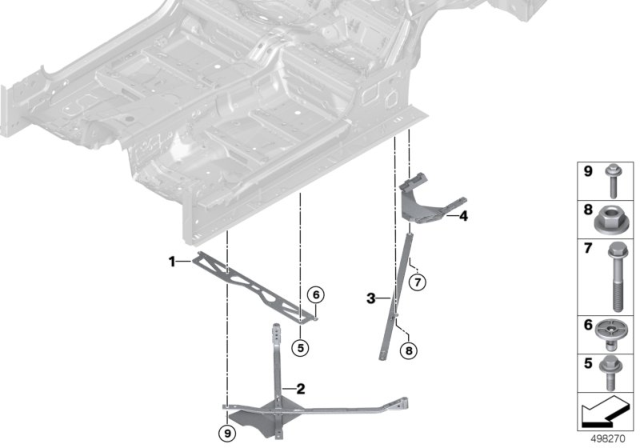 2020 BMW M8 Brace For Body Rear End Diagram