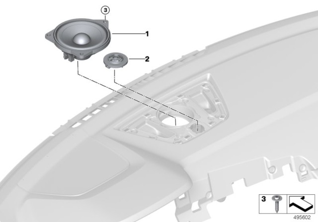2020 BMW 330i Individual Parts Speaker Diagram