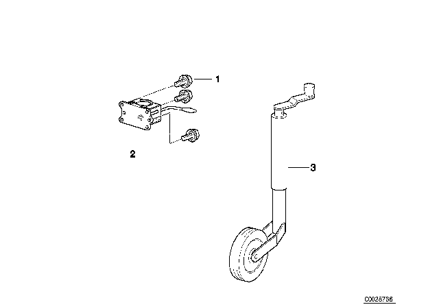 2000 BMW Z3 Trailer, Individual Parts, Support Wheel Diagram