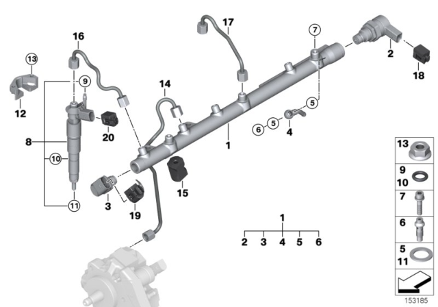 2010 BMW 335d O-Ring Diagram for 13537787236