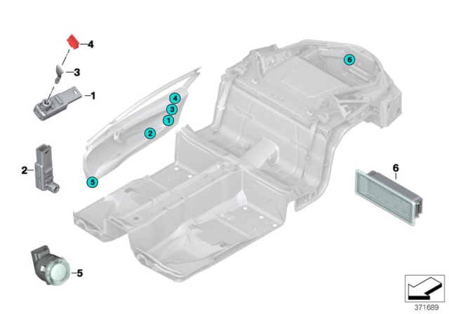 2016 BMW i8 Optical. Conductor, Cent. Lckng Drive, Top Diagram for 51217332834