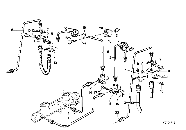 1980 BMW 733i Connector Diagram for 34321151806