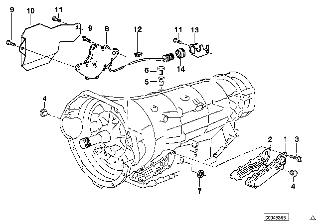 2001 BMW 540i Backup Light Position Switch Diagram for 24101421794