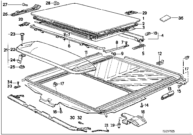 1990 BMW 750iL Covering Right Diagram for 54128111648