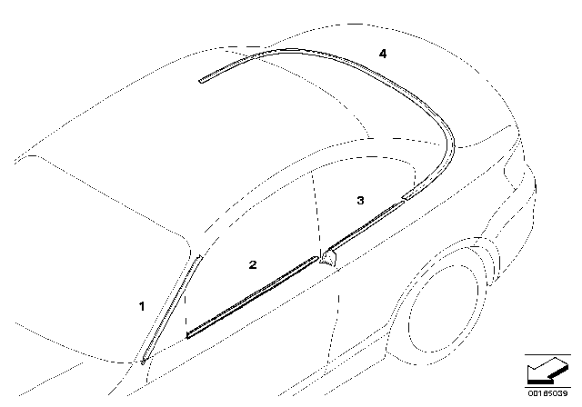 2009 BMW 128i Strip, Column A Left Diagram for 51767164995