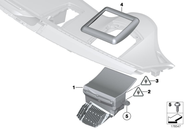 2011 BMW Alpina B7 Sound Insulation, Head-Up Display Diagram for 62309155103