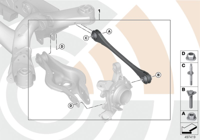 2017 BMW 320i Sedan(F30) Repair Kit, Track Control Arm Diagram