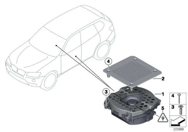 2011 BMW X3 Components Central Bass Diagram
