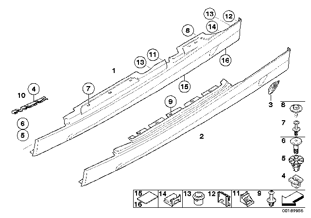 2009 BMW 135i Full Cover, Sill, Primed, Right Diagram for 51770432386