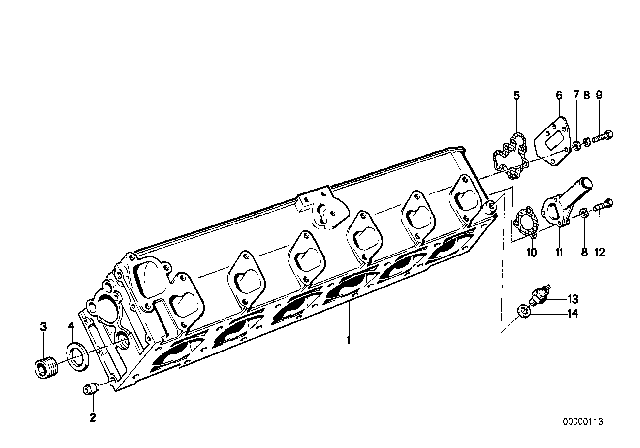 1979 BMW 528i Cylinder Head & Attached Parts Diagram 1