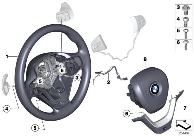 2012 BMW X3 M Sports Steering Wheel, Airbag Diagram 2