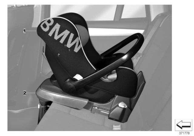 2014 BMW X3 BMW Baby Seat Diagram 1