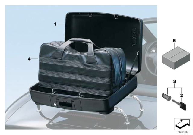 2002 BMW Z3 M Suitcase / Inner Case Diagram