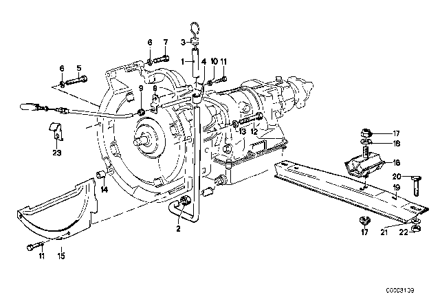 1983 BMW 733i Gearbox Suspension Diagram 2