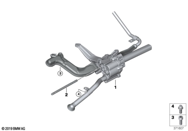 2016 BMW M3 Lubrication System, Oil Pump, Single Parts Diagram