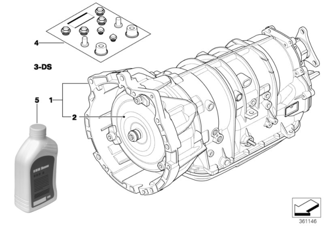 1999 BMW 528i Automatic Gearbox A5S360R / A5S390R Diagram